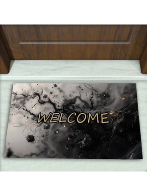 Colorix Carpet Modern Desenli Dekoratif Kapı Önü Paspası No: 2084