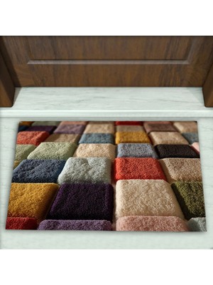 Colorix Carpet Geometrik Desenli Dekoratif Kapı Önü Paspası No: 2434