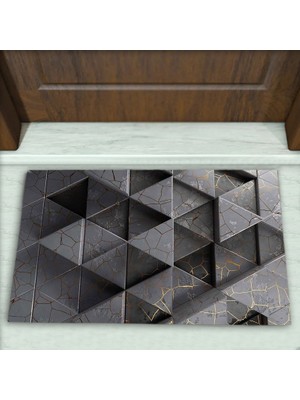 Colorix Carpet Geometrik Desenli Dekoratif Kapı Önü Paspası No: 2460