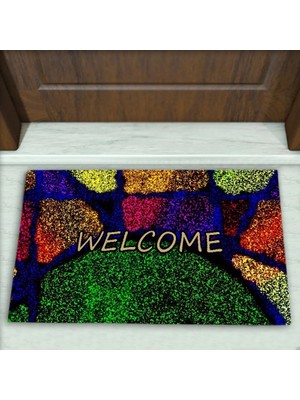 Colorix Carpet Geometrik Desenli Dekoratif Kapı Önü Paspası No: 2311