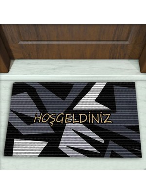 Colorix Carpet Geometrik Desenli Dekoratif Kapı Önü Paspası No: 2189