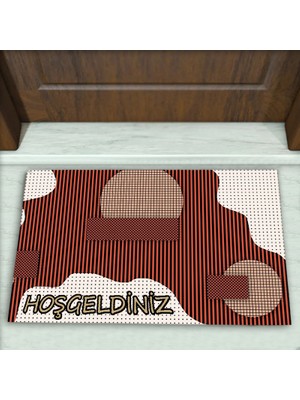 Colorix Carpet Geometrik Desenli Dekoratif Kapı Önü Paspası No: 2560
