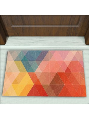 Colorix Carpet Geometrik Desenli Dekoratif Kapı Önü Paspası No: 2611
