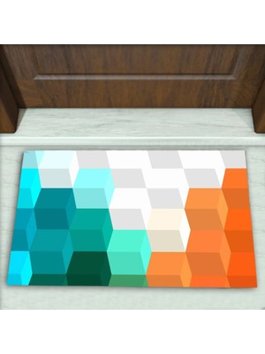 Colorix Carpet Geometrik Desenli Dekoratif Kapı Önü Paspası No: 2688
