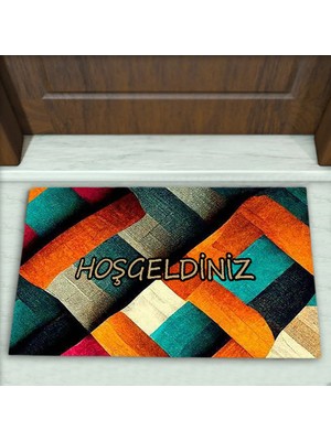 Colorix Carpet Geometrik Desenli Dekoratif Kapı Önü Paspası No: 2306