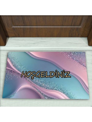 Colorix Carpet Modern Desenli Dekoratif Kapı Önü Paspası No: 2364