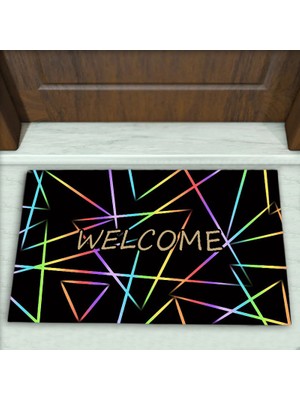 Colorix Carpet Geometrik Desenli Dekoratif Kapı Önü Paspası No: 2751