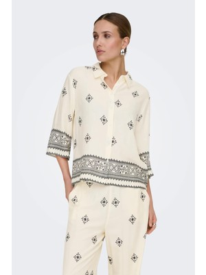 Only Jacqueline De Yong Jdymaggıe Lıfe Bol Kesim 3/4 Kollu Kadın Gömlek