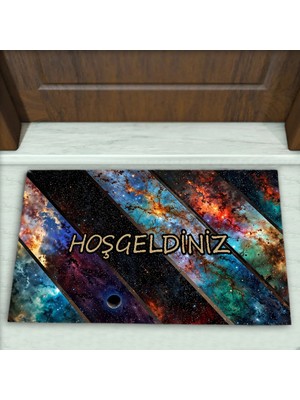 Colorix Carpet Geometrik Desenli Dekoratif Kapı Önü Paspası No: 2485