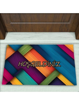 Colorix Carpet Geometrik Desenli Dekoratif Kapı Önü Paspası No: 1894