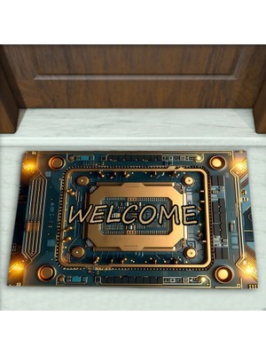 Colorix Carpet Elektronik Desenli Dekoratif Kapı Önü Paspası No: 2292