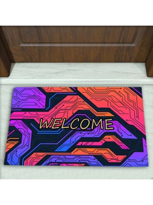 Colorix Carpet Geometrik Desenli Dekoratif Kapı Önü Paspası No: 2320