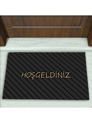 Colorix Carpet Geometrik Desenli Dekoratif Kapı Önü Paspası No: 2474