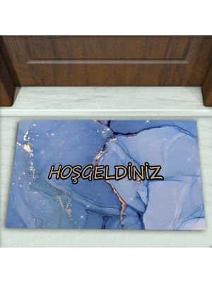 Colorix Carpet Mermer Desenli Dekoratif Kapı Önü Paspası No: 2116