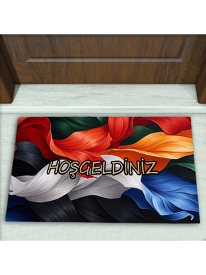 Colorix Carpet Modern Desenli Dekoratif Kapı Önü Paspası No: 1896