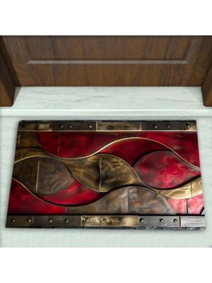 Colorix Carpet Geometrik Desenli Dekoratif Kapı Önü Paspası No: 2436