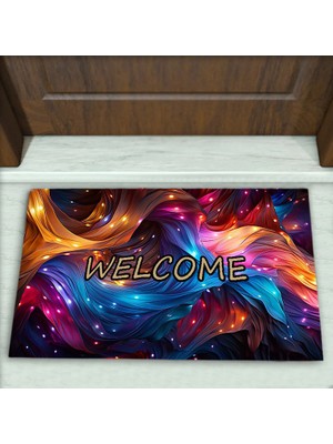 Colorix Carpet Modern Desenli Dekoratif Kapı Önü Paspası No: 1949