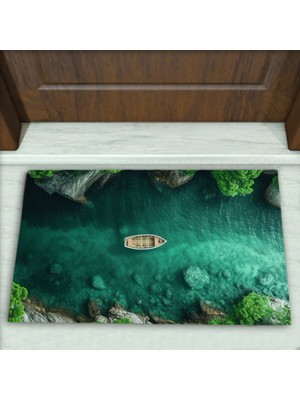 Colorix Carpet Deniz Desenli Dekoratif Kapı Önü Paspası No: 2038