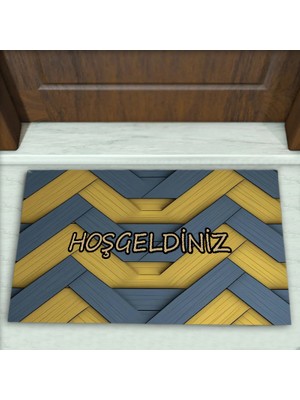 Colorix Carpet Parke Desenli Dekoratif Kapı Önü Paspası No: 2781