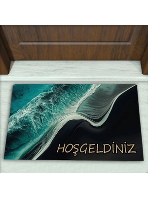 Colorix Carpet Modern Desenli Dekoratif Kapı Önü Paspası No: 2294