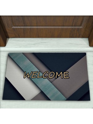 Colorix Carpet Geometrik Desenli Dekoratif Kapı Önü Paspası No: 2339
