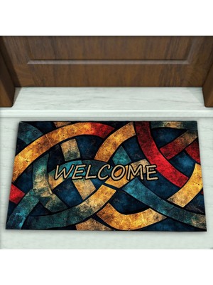 Colorix Carpet Geometrik Desenli Dekoratif Kapı Önü Paspası No: 2384