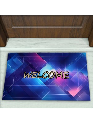 Colorix Carpet Geometrik Desenli Dekoratif Kapı Önü Paspası No: 2458