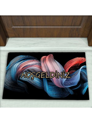 Colorix Carpet Modern Desenli Dekoratif Kapı Önü Paspası No: 2423