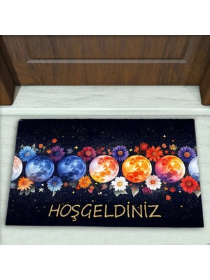 Colorix Carpet Geometrik Desenli Dekoratif Kapı Önü Paspası No: 2443