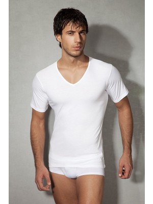 Doreanse Erkek Pamuklu V Yaka Kısa Kol T Shirt 2810
