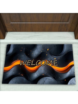 Colorix Carpet Modern Desenli Dekoratif Kapı Önü Paspası No: 1917