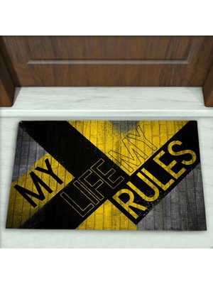 Colorix Carpet Modern Desenli Dekoratif Kapı Önü Paspası No: 1957