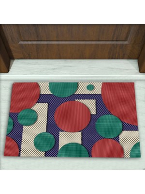 Colorix Carpet Geometrik Desenli Dekoratif Kapı Önü Paspası No: 2798