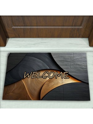 Colorix Carpet Modern Desenli Dekoratif Kapı Önü Paspası No: 1919