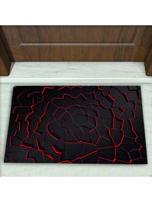Colorix Carpet Geometrik Desenli Dekoratif Kapı Önü Paspası No: 1900