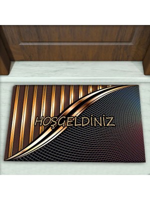Colorix Carpet Geometrik Desenli Dekoratif Kapı Önü Paspası No: 2065