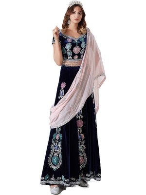 Ceyyiz 2li Hint Modeli Bindallı Kına Elbisesi Armin