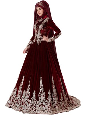 Ceyyiz Tesettür Modeli Bindallı Kına Elbisesi Lavin