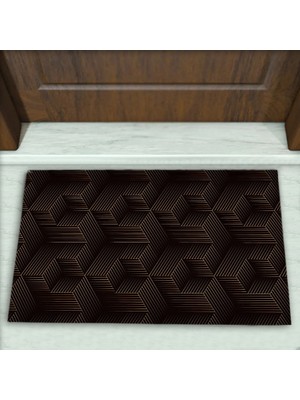 Colorix Carpet Geometrik Desenli Dekoratif Kapı Önü Paspası No: 2106