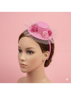 Ceyyiz Kına Gecesi Mini Şapkalı Nedime Tacı Fusya