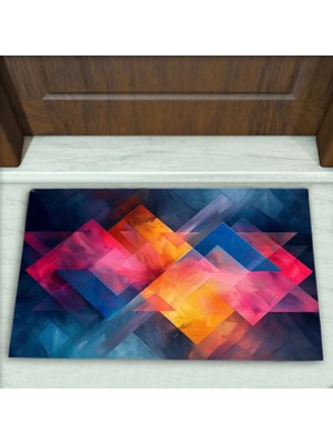 Colorix Carpet Geometrik Desenli Dekoratif Kapı Önü Paspası No: 2489
