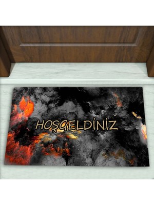 Colorix Carpet Modern Desenli Dekoratif Kapı Önü Paspası No: 2023