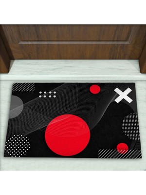 Colorix Carpet Geometrik Desenli Dekoratif Kapı Önü Paspası No: 2323