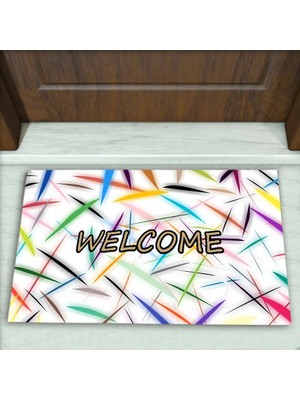 Colorix Carpet Geometrik Desenli Dekoratif Kapı Önü Paspası No: 2427