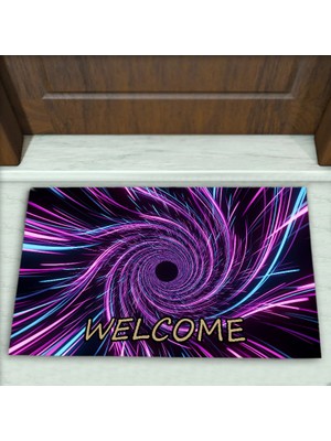 Colorix Carpet Geometrik Desenli Dekoratif Kapı Önü Paspası No: 2625