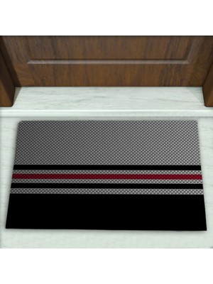 Colorix Carpet Çizgi Desenli Dekoratif Kapı Önü Paspası No: 1882