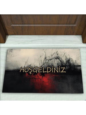 Colorix Carpet Modern Desenli Dekoratif Kapı Önü Paspası No: 2083