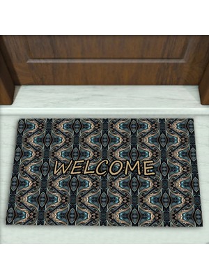 Colorix Carpet Geometrik Desenli Dekoratif Kapı Önü Paspası No: 2783