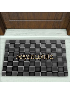 Colorix Carpet Geometrik Desenli Dekoratif Kapı Önü Paspası No: 2807