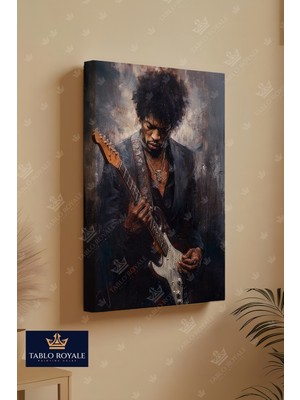 Tablo Royale Gitar Çalan Adam Dekor Kanvas Tablo - Salon Tablo - Ofis Tablo
